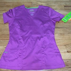 NWT Landau Purple Scrub Top
